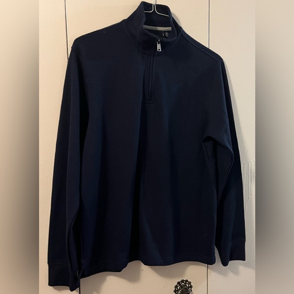 🆕 CHAPS NAVY MEN MOCK NECK TOP (L) NWT - Picture 1 of 9